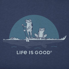 Kids Frogs on a Croc Long Sleeve Crusher Tee