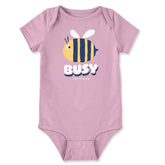 Baby Busy Bee Short Sleeve Crusher Baby Bodysuit