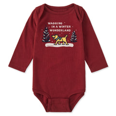 Baby Wagging Wonderland Rocket Long Sleeve Crusher Bodysuit