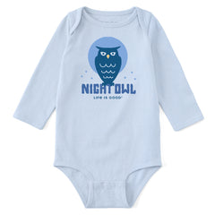 Baby Crafty Night Owl Clean Long Sleeve Crusher Bodysuit