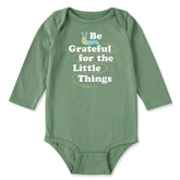 Baby Be Grateful for the Little Things Slug Long Sleeve Crusher Bodysuit