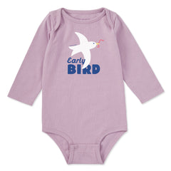 Baby Bird Long Sleeve Crusher Baby Bodysuit