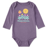 Baby Home Grown Garden Long Sleeve Crusher Bodysuit