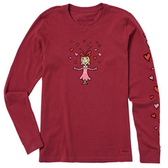 Women's Cindy-Lou Hearts Long Sleeve Crusher Tee