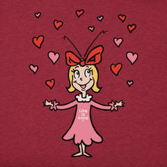 Women's Cindy-Lou Hearts Long Sleeve Crusher Tee