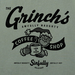 Women's Grinch Coffee Shop Short Sleeve Crusher Tee