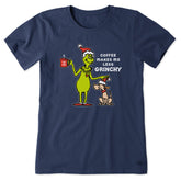Women's Less Grinchy Coffee Short Sleeve Crusher Tee