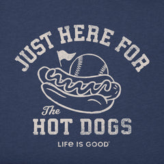 Women's Here for the Hot Dogs Baseball Crusher-LITE Shrunken Tee