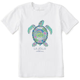 Kids Doodle Sea Turtle La Jolla Short Sleeve Crusher Tee