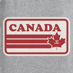 Women's Canada Maple Stripes Short Sleeve Crusher Tee