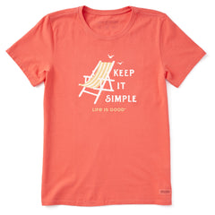 Women's Keep it Simple Beach Chair Short Sleeve Crusher Tee
