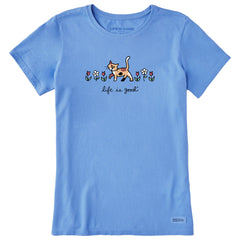 Women's Al with Flowers Short Sleeve Crusher Tee