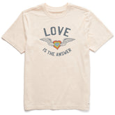 Men's Love is the Answer Wings Short Sleeve Crusher Tee