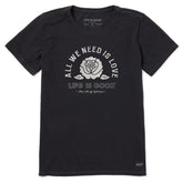 Women's All We Need is Love Rose Short Sleeve Tee