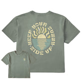 Women's Keep Your Sunny Side Up Short Sleeve Crusher Boxy Tee