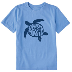 Kids Ocean is Magic Turtle Short Sleeve Crusher Tee