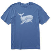 Men's Engraved Whale Short Sleeve Tee