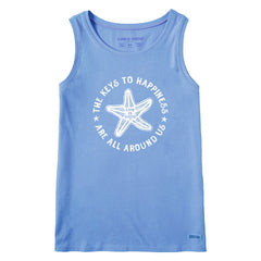 Women's Keys to Happiness Starfish Crusher Tank