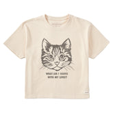Women's Cat Lives Short Sleeve Crusher Boxy Tee
