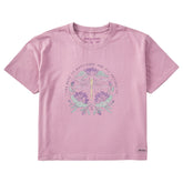 Women's Keys to Happiness Dragonfly Short Sleeve Crusher Boxy Tee