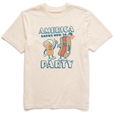 Men's America Knows How to Party Short Sleeve Crusher Tee