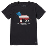 Women's Land of the Free Home of my Dog Short Sleeve Tee
