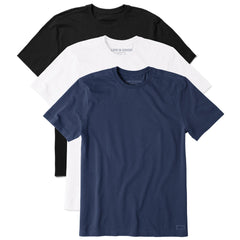 Men's Solid 3 Pack Crusher Crew - Multi