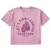 Women's Fight Cancer Short Sleeve Crusher Boxy Tee