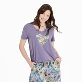 Women's Flowerful Love Snuggle Up Sleep Vee
