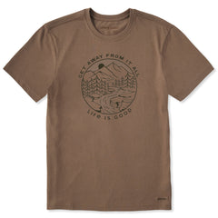 Men's Get Away From it All Mountains Short Sleeve Crusher Tee