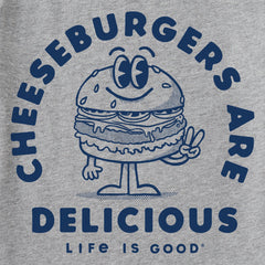 Kids Cheeseburgers are Delicious Short Sleeve Crusher Tee
