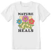 Kids Nature Heals Flowers Short Sleeve Crusher Tee