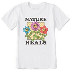 Kids Nature Heals Flowers Short Sleeve Crusher Tee