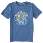Kids Make Every Day Count Sunset Short Sleeve Crusher Tee