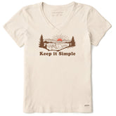 Women's Keep It Simple Sunset Short Sleeve Crusher Vee