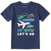 Kids Let's Go Vehicles Short Sleeve Crusher Tee