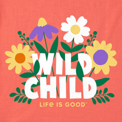 Kids Wild Child Flowers Short Sleeve Crusher Tee