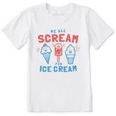 Kids We All Scream for Ice Cream Short Sleeve Crusher Tee