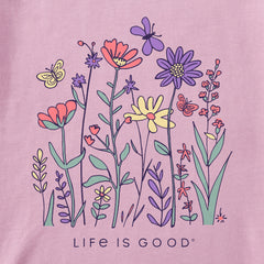 Kids Life is Good Butterfly Garden Short Sleeve Crusher Tee