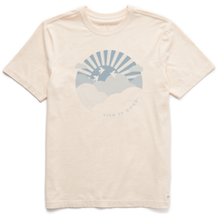 Men's Life is Good Hafltone Sunset Short Sleeve Crusher Tee
