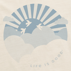 Men's Life is Good Hafltone Sunset Short Sleeve Crusher Tee