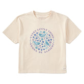 Women's Crafty Three Little Birds Short Sleeve Crusher Boxy Tee