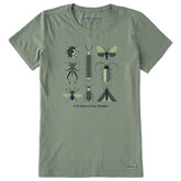 Women's It's the Little Things Bugs Short Sleeve Crusher Tee