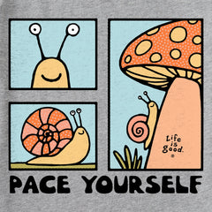 Kids Pace Yourself Snail Short Sleeve Crusher Tee
