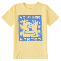 Kids Hold Yer Horses Hug Short Sleeve Crusher Tee