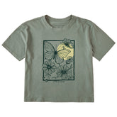 Women's Butterfly Medley Short Sleeve Crusher Boxy Tee