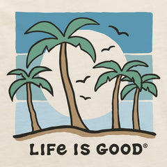 Men's Life is Good Sunny Palms Short Sleeve Crusher Tee