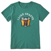 Women's I Like Crafts Beer Short Sleeve Crusher Tee