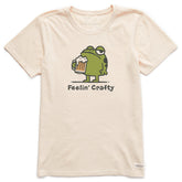 Women's Feelin Crafty Frog Short Sleeve Crusher Tee