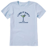 Women's I like it Dirty Martini Vintage Short Sleeve Crusher Tee